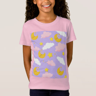 Camiseta de Noche de Cielo con Nubes y Estrellas y