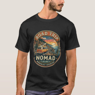 Camiseta de nómada de viaje en van