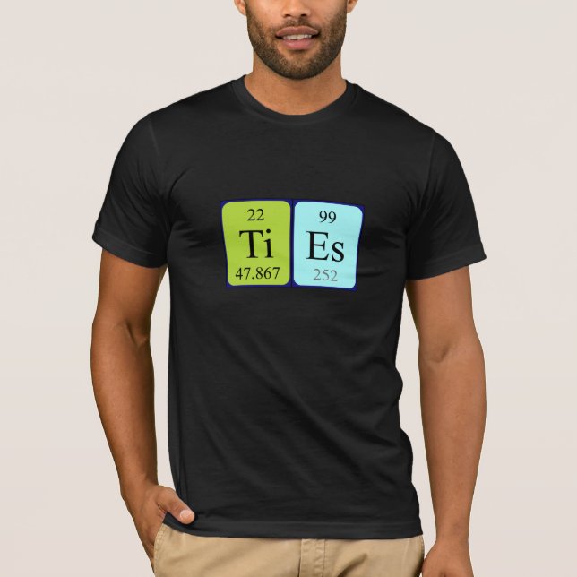 Camiseta de nombre de tabla periódica (Anverso)