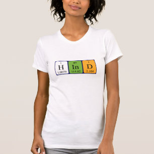 Camiseta de nombre de tabla periódica