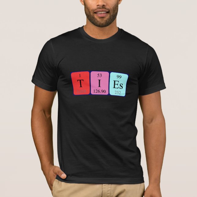 Camiseta de nombre de tabla periódica (Anverso)