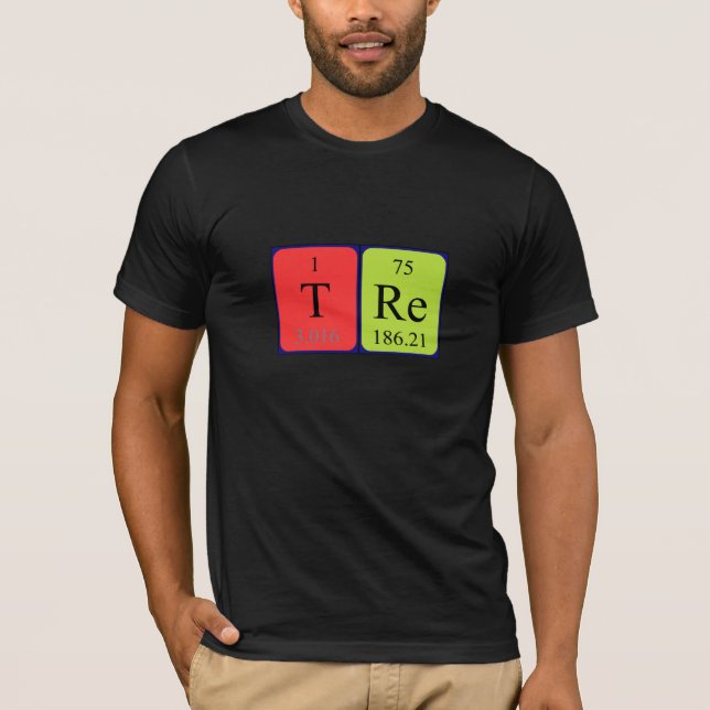 Camiseta de nombre de tabla periódica (Anverso)