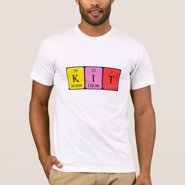 Camiseta de nombre de tabla periódica (Anverso)