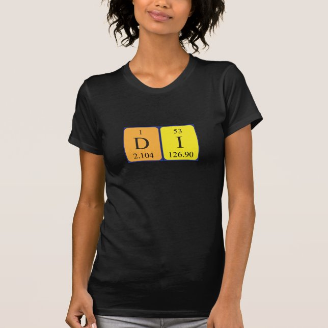 Camiseta de nombre de tabla periódica 4 (Anverso)