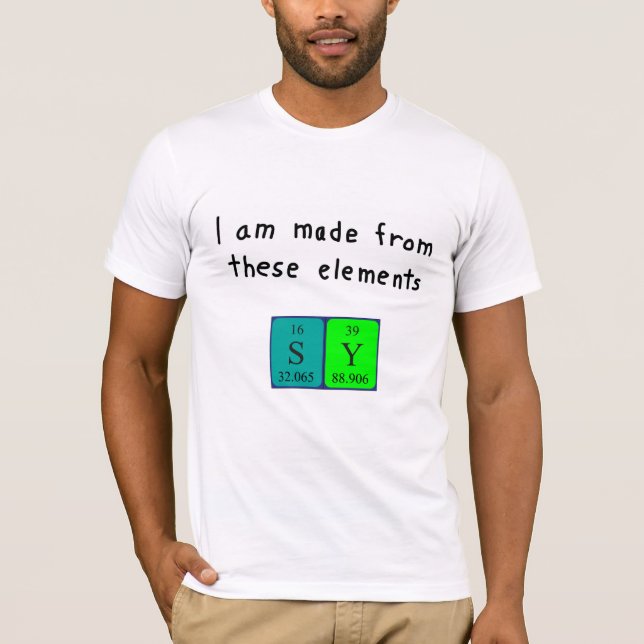 Camiseta de nombre de tabla periódica 7 (Anverso)