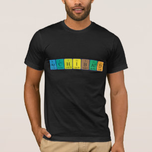 Camiseta de nombre de tabla periódica Archibald