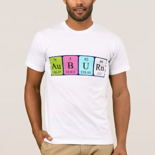 Camiseta de nombre de tabla periódica Auburn