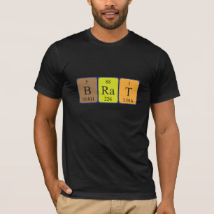 Camiseta de nombre de tabla periódica Brat