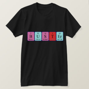 Camiseta de nombre de tabla periódica Buster