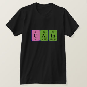 Camiseta de nombre de tabla periódica Calin