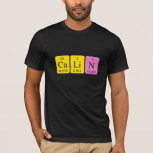 Camiseta de nombre de tabla periódica Calin