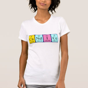 Camiseta de nombre de tabla periódica Candice