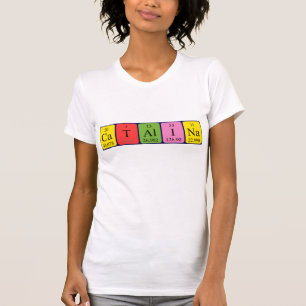 Camiseta de nombre de tabla periódica catalana