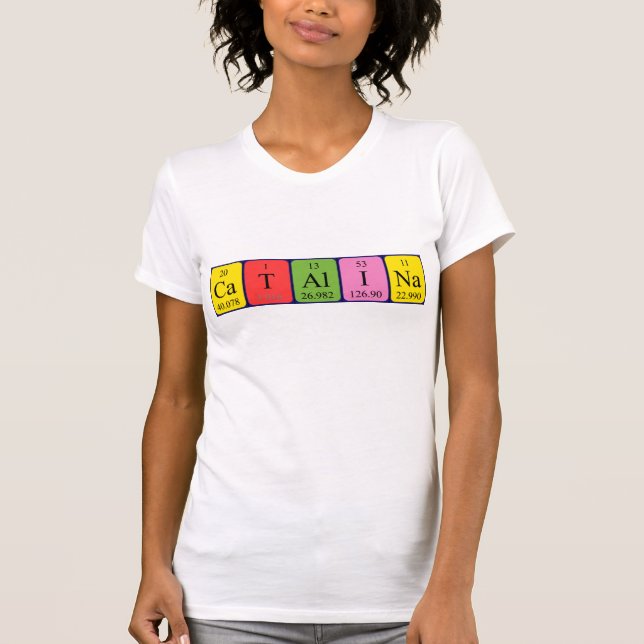 Camiseta de nombre de tabla periódica catalana (Anverso)