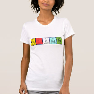 Camiseta de nombre de tabla periódica Catherin
