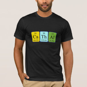 Camiseta de nombre de tabla periódica católica