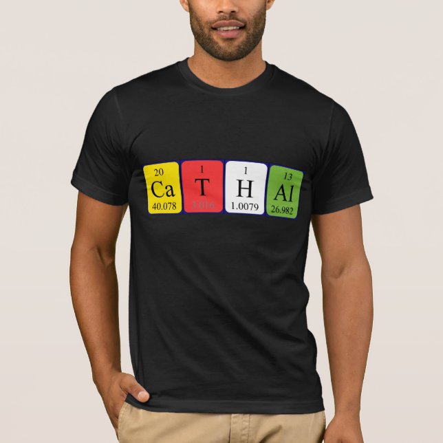 Camiseta de nombre de tabla periódica católica (Anverso)