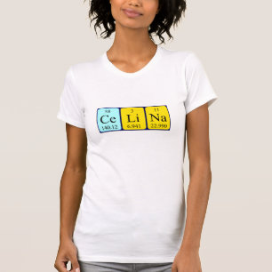 Camiseta de nombre de tabla periódica Celina