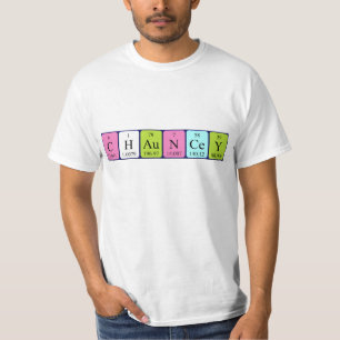 Camiseta de nombre de tabla periódica Chauncey