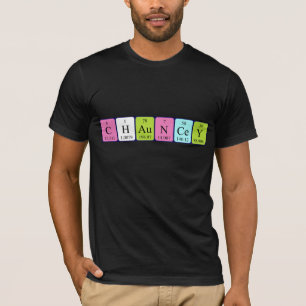 Camiseta de nombre de tabla periódica Chauncey