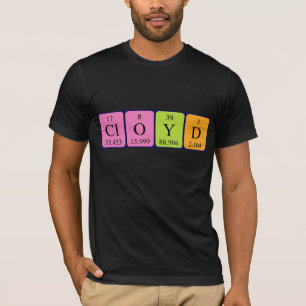 Camiseta de nombre de tabla periódica Cloyd