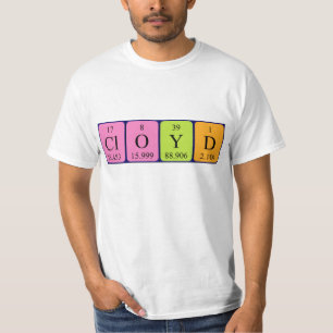 Camiseta de nombre de tabla periódica Cloyd