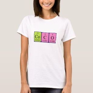 Camiseta de nombre de tabla periódica Coco