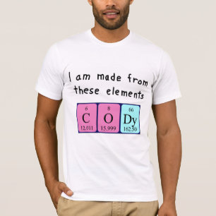 Camiseta de nombre de tabla periódica Cody