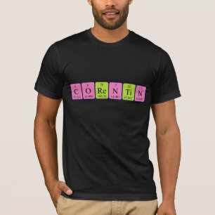 Camiseta de nombre de tabla periódica Corentin