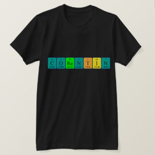 Camiseta de nombre de tabla periódica Corentin