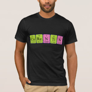 Camiseta de nombre de tabla periódica Corentin