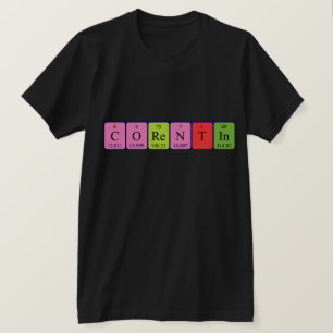 Camiseta de nombre de tabla periódica Corentin