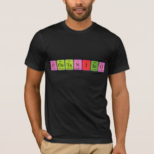 Camiseta de nombre de tabla periódica Costantino