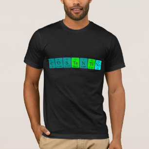 Camiseta de nombre de tabla periódica Costantino