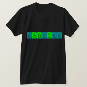 Camiseta de nombre de tabla periódica Costantino
