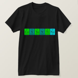 Camiseta de nombre de tabla periódica Costantino