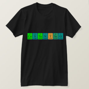 Camiseta de nombre de tabla periódica Costantino