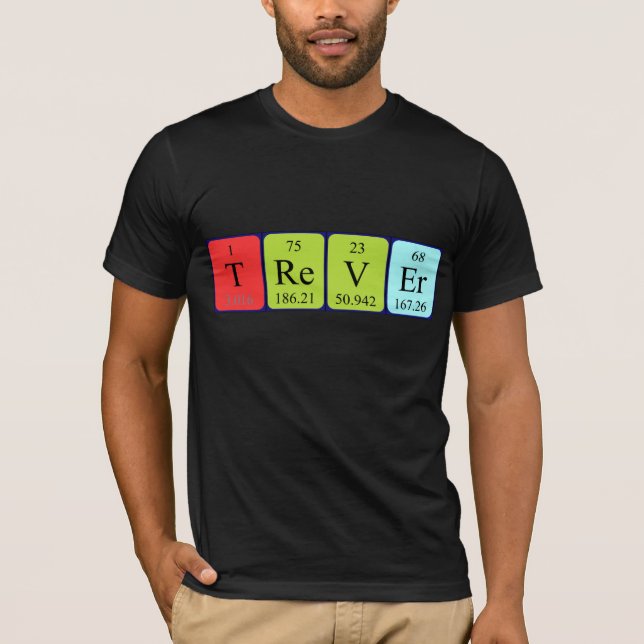 Camiseta de nombre de tabla periódica de agitación (Anverso)