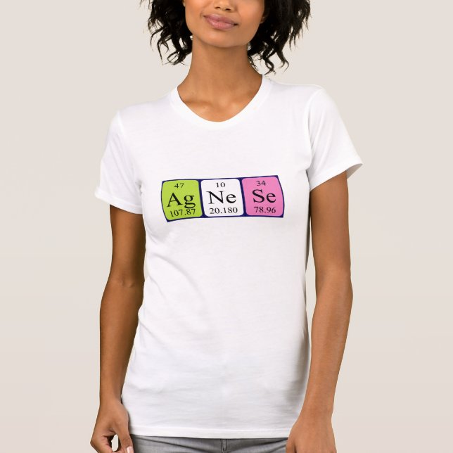 Camiseta de nombre de tabla periódica de Agnese (Anverso)