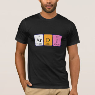 Camiseta de nombre de tabla periódica de Ardi