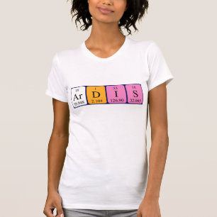 Camiseta de nombre de tabla periódica de Ardis
