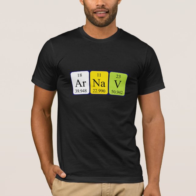 Camiseta de nombre de tabla periódica de Argamino (Anverso)