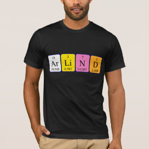 Camiseta de nombre de tabla periódica de Arlind