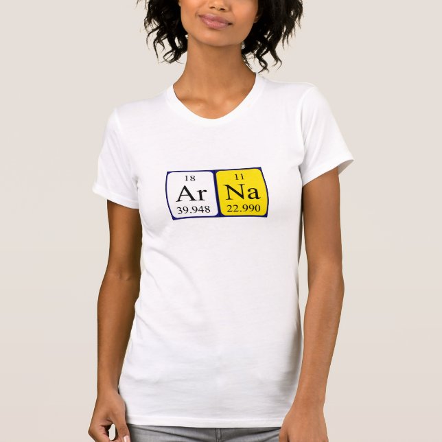 Camiseta de nombre de tabla periódica de Arna (Anverso)