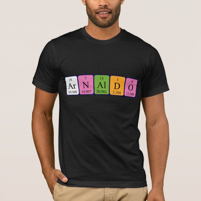 Camiseta de nombre de tabla periódica de Arnaldo (Anverso)