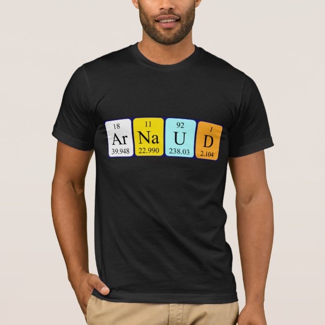 Camiseta de nombre de tabla periódica de Arnaud (Anverso)