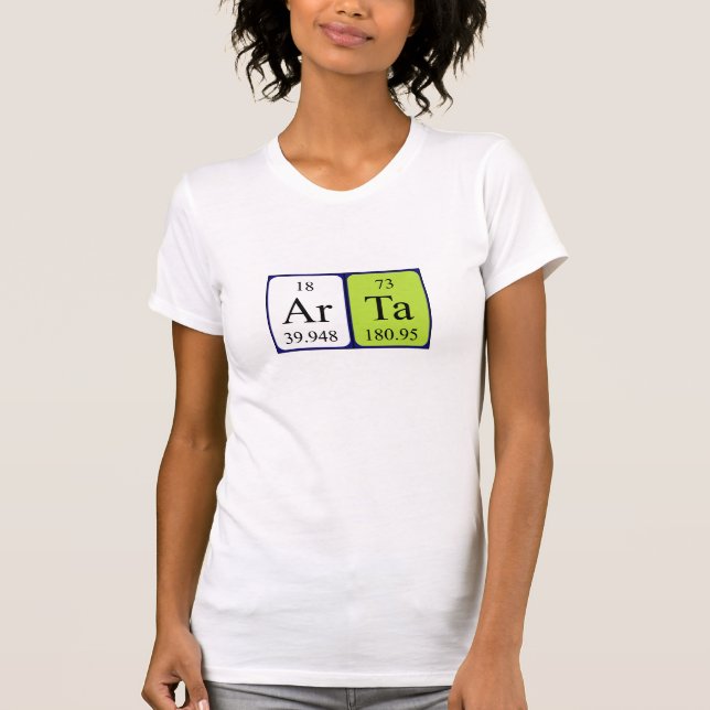 Camiseta de nombre de tabla periódica de Arta (Anverso)