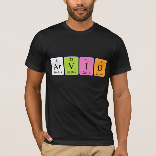 Camiseta de nombre de tabla periódica de Arvid (Anverso)