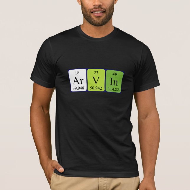 Camiseta de nombre de tabla periódica de Arvin (Anverso)