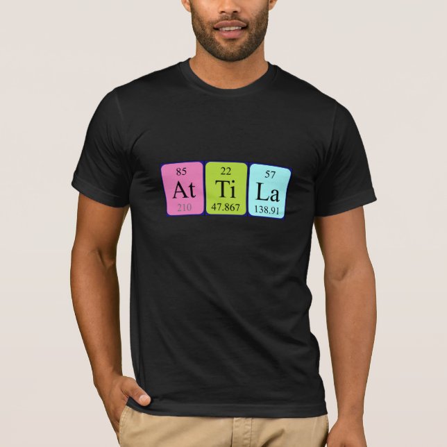 Camiseta de nombre de tabla periódica de Attila (Anverso)